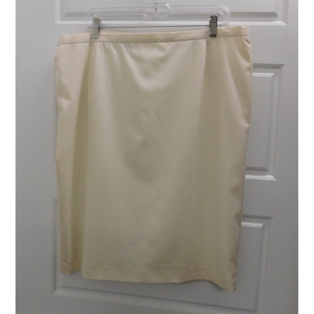 Lafayette‎ 148 Ivory Straight Skirt sz M